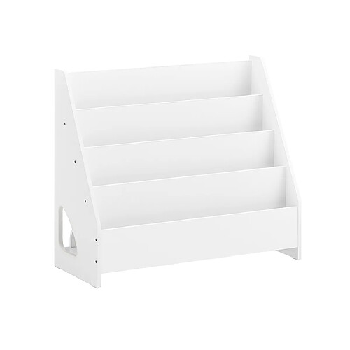 SoBuy Étagère inclinée pour livres enfant blanc 70x30x60 cm KMB32-K-W