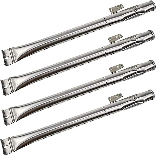 INF Lot de 4 tubes de brûleur en acier inoxydable argent, pièces de remplacement compatibles a