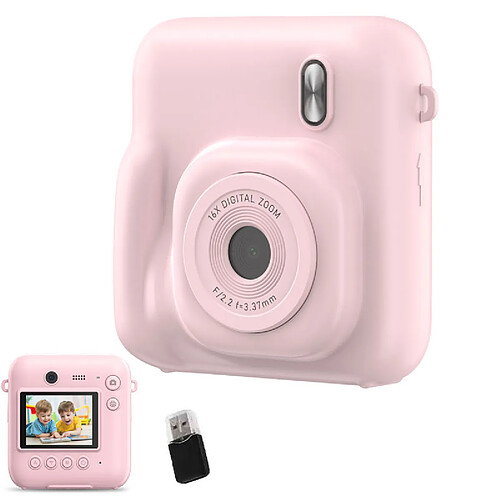 VURAHOME Appareil Photo à Impression Instantanée Enfant 48MP 1080P DC506 - Rose