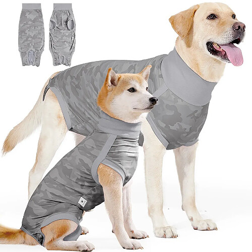 INF Combinaison de récupération pour chien : Body respirant post-opératoire et anti-léchage M