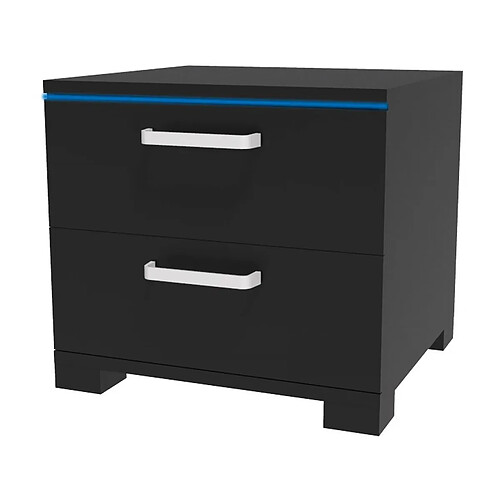 Habitat Et Jardin Chevet LED [ ]Karina[ ] - 41 x 38 x 41.5 cm - Noir