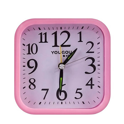 Avizar Réveil Analogique pour Chambre avec Fonction d'Alarme et Éclairage Rose