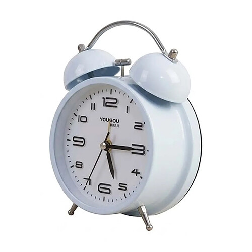 Avizar Réveil de Table 12cm pour Chambre Format Rond Double Cloche Élégant Blanc