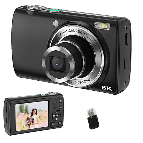 VURAHOME Appareil Photo Numérique 5K 64MP Zoom Optique 5X Vlogging DC408X