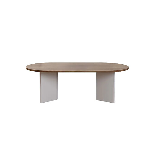 Hanah Home Table basse en bois - 60 x 119 x 40 cm - NoyerBlanc