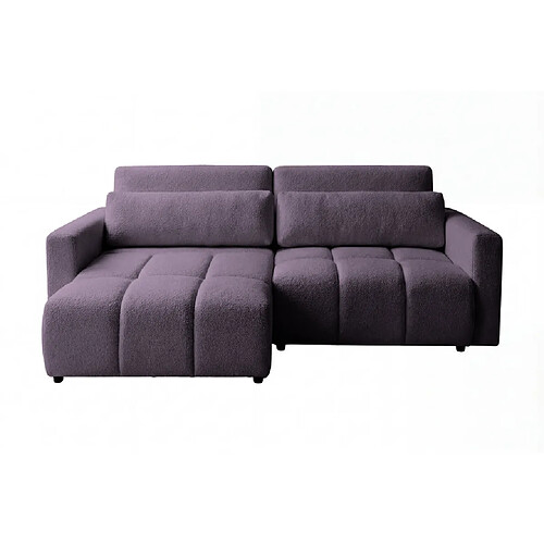 Casanova Canapé amovible convertible tissu texturé 3 places Mauve