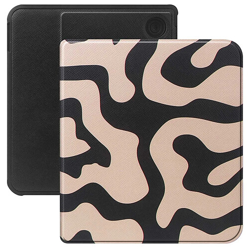 Selencia Étui de liseuse portefeuille Vivid pour Kobo Libra Colour - Art Wave Black