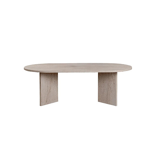Hanah Home Table basse en bois - 60 x 119 x 40 cm - Travertin