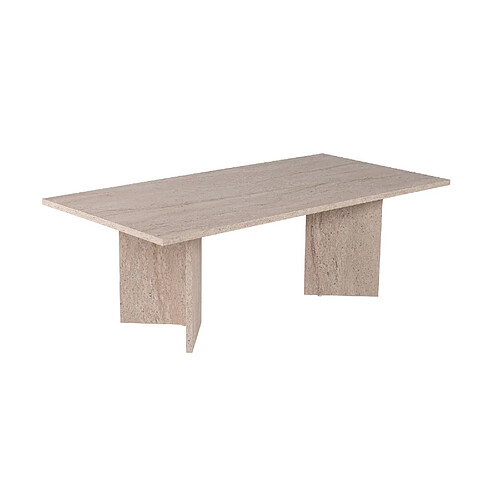 Hanah Home Table basse en bois - 60 x 119 x 40 cm - Travertin