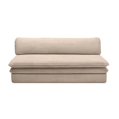 Casanova Canapé droit convertible velours côtelé Taupe