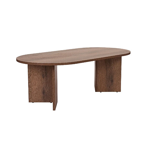 Hanah Home Table basse en bois - 60 x 119 x 40 cm - Noyer