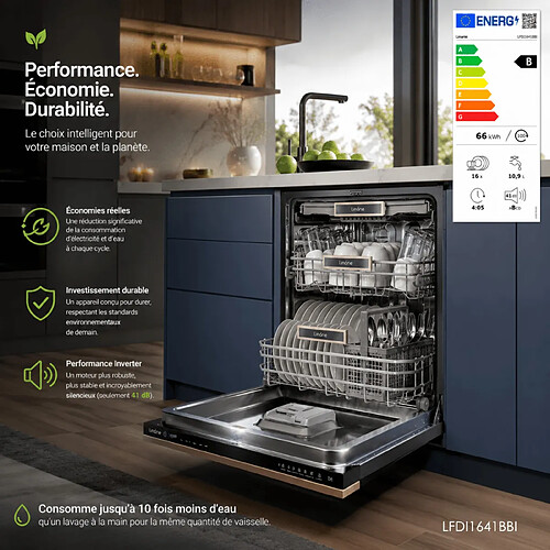 Lave-Vaisselle encastrable Linarie LFDI1641BBI 16 couverts 41 dB Classe B 60 cm