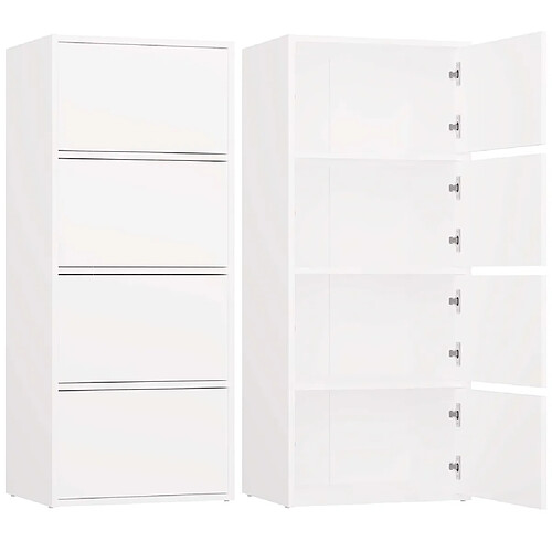 3XELIVING Commode, blanche, 50 x 119 x 40 cm