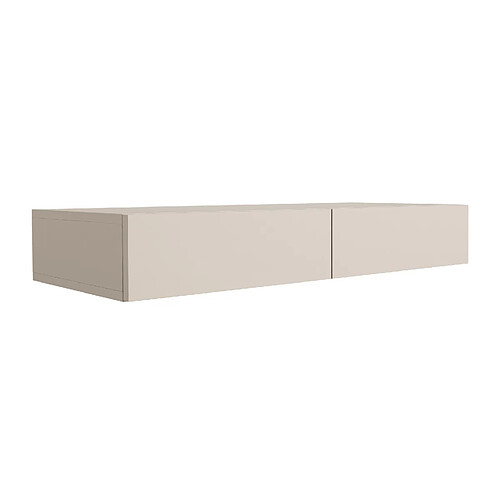 3XELIVING Coiffeuse suspendue avec deux tiroirs, façade lisse - couleur : cachemire, 100 x 40 x 16 cm