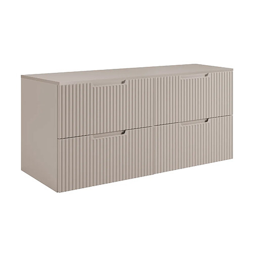3XELIVING Meuble de salle de bain, cachemire, 120 (2 x 60) x 58,6 x 46 cm