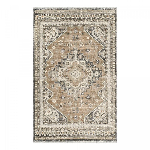 UnAmourDeTapis Tapis d'orient 200 x 310 cm, beige, crème et gris, oriental élégant, LYN52 BOUKA