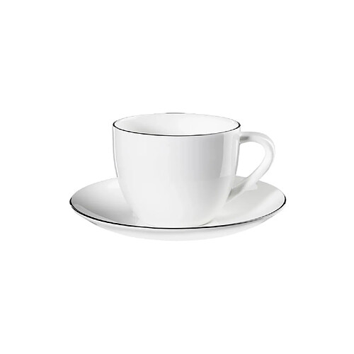 Tasse cappuccino Asa selection Porcelaine - Blanc et noir 250 ml
