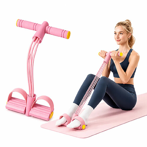 INF Bande de Résistance à Pédale 6 Tubes - Entraînement Abdominal et du Tronc, Yoga et Fitness