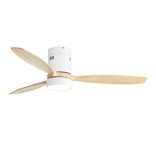 ByteLike Ventilateur de plafond extra-plat 52 pouces en bois massif