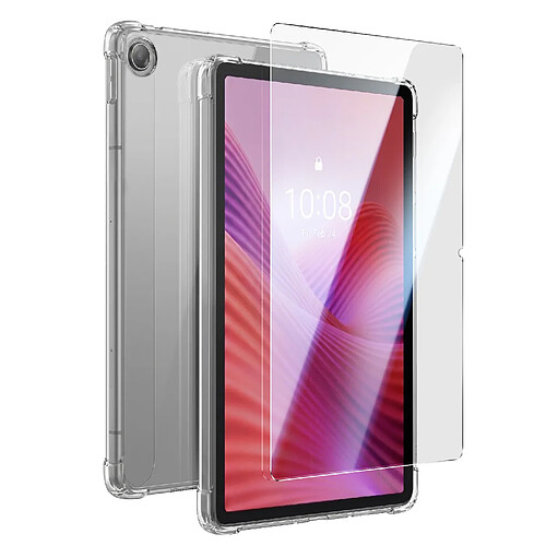 Avizar Coque et Verre Trempé pour Lenovo Tab 10.1 2025 Antichoc 360 Transparent