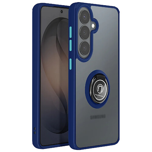 Avizar Coque Translucide avec Anneau Rotatif 360° pour Galaxy S26 Plus Bleu