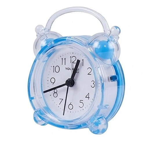 Avizar Réveil de Table Analogique à Quartz pour Chambre avec Double Cloche Bleu