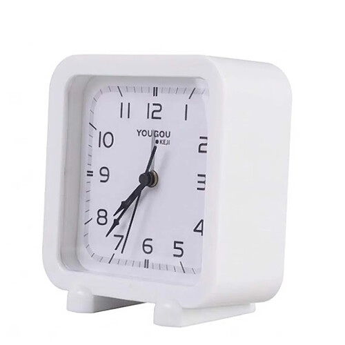 Avizar Réveil de Table Analogique à Quartz Silencieux au Design Minimaliste Blanc