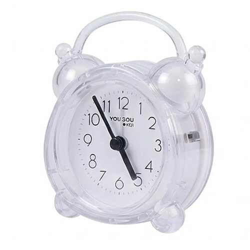 Avizar Réveil de Table Analogique à Quartz pour Chambre avec Double Cloche Blanc