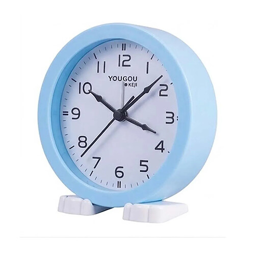 Avizar Petit Réveil de Chevet Analogique sur pied au Design Minimaliste Bleu clair