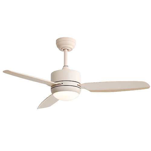 STILVORA Ventilateur de plafond 116,8 cm blanc cassé en ABS avec LED et télécommande