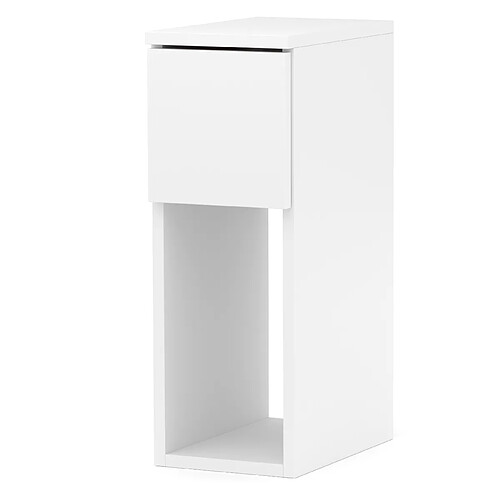 Stiv-Meubles Table de chevet Blanche, étroite 20 cm, petite table de nuit loft compacte pour chambre