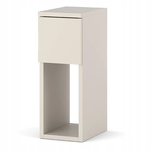Stiv-Meubles Table de chevet étroite 20 cm couleur Cachemire Beige, petite table de nuit pour chambre