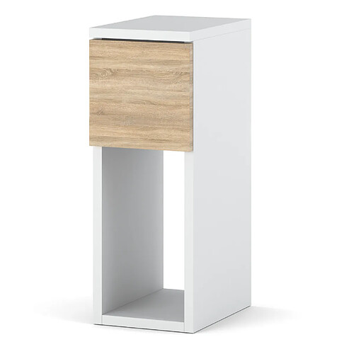 Stiv-Meubles Table de chevet étroite 20 cm blanc Sonoma - table de nuit pour chambre Loft