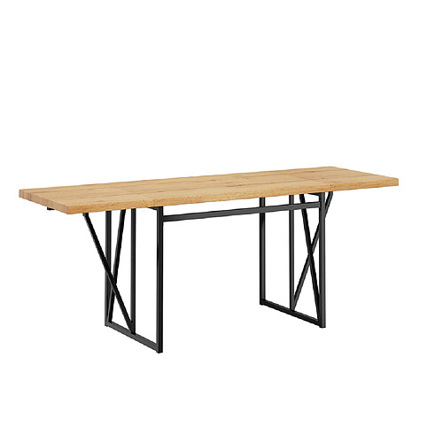 SoBuy Table pliante avec rallonges chêne clair 200x96x76 cm FWT113-N
