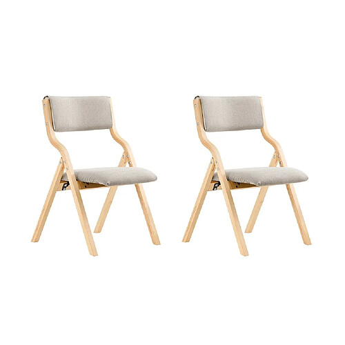 SoBuy Chaise Pliante Imbottie Gris Clair 42x40x80 cm FST40-HGX2