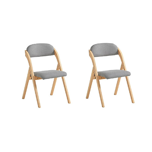 SoBuy Chaise Pliante Rembourrée Gris Clair 52x47.5x77 cm FST92-NX2