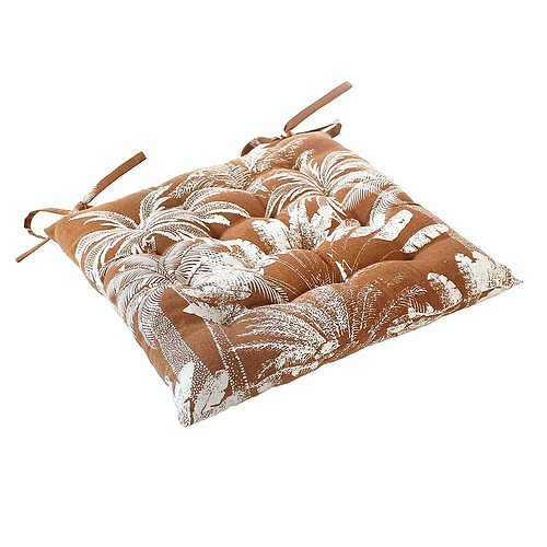 enjoy Galette de Chaise Piquée Bali 38x38cm Marron