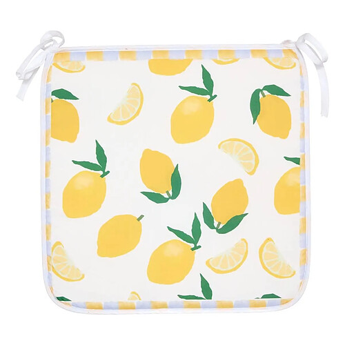 Atmosphera Galette de Chaise Citrons Fruity 39x39cm Jaune