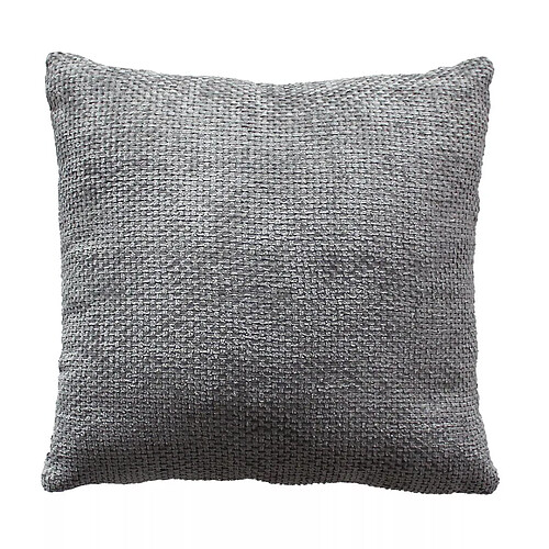 enjoy Coussin Déco Velours Chenillé Kamala 40x40cm Gris Foncé