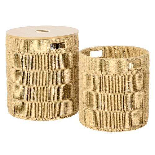 Paris Prix Lot de 2 Paniers de Rangement Ryan 46cm Naturel