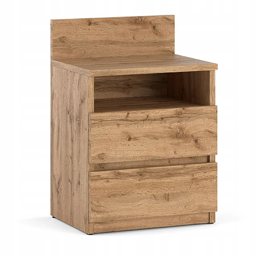 Stiv-Meubles Table de chevet Wotan 40?CM 2 tiroirs 1 étagère - Meuble de chambre