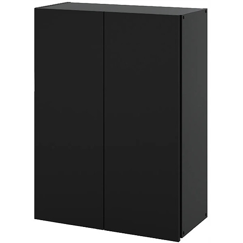 Stiv-Meubles Armoire murale Noire 60 cm - Meuble haut et colonne pour salle de bain