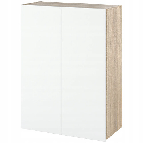 Stiv-Meubles Armoire murale Chêne Sonoma Blanc 60 cm - Meuble haut et colonne pour salle de bain