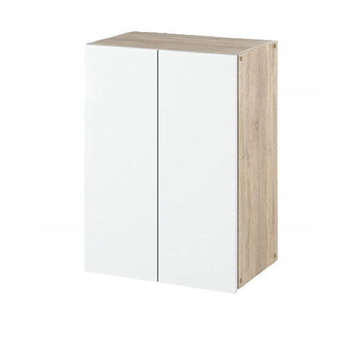 Stiv-Meubles Armoire murale Blanc & Chêne Sonoma 40x25x60cm - Meuble haut et colonne pour salle de bain