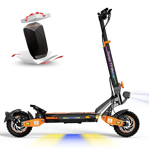 RUITOO Trottinette électrique adulte T2 Master 2400W 52V20.8AH autonomie 65km freins hydraulique