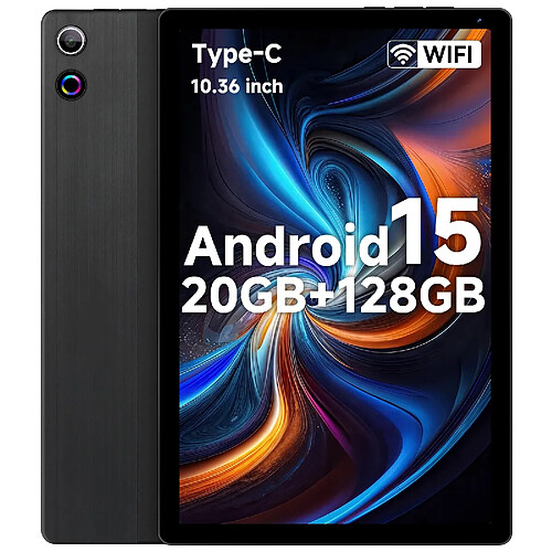 byxsb Tablette Android 14 10,4", 16 Go RAM, 128 Go ROM, Déverrouillage Facial