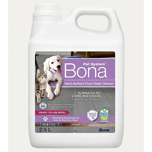 Bona Nettoyant sols durs, recharge nettoyant sol dur, 2,5 L, nett