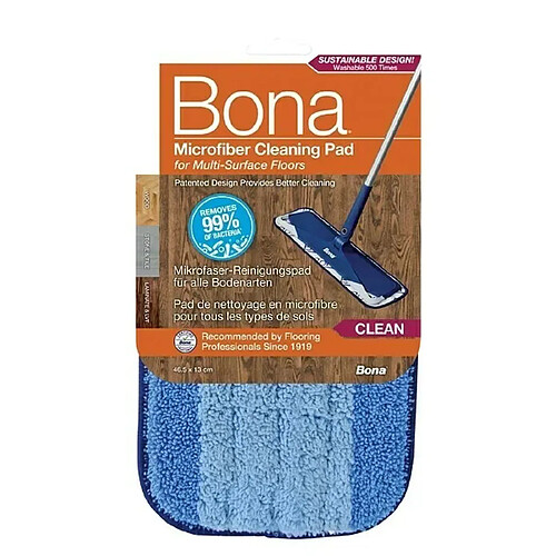 Bona Serpillière microfibre, lavette microfibre sol, pad microfib