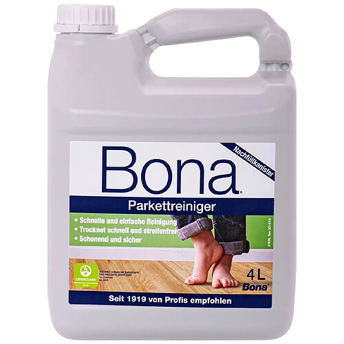 Bona Nettoyant parquet 4L, Recharge nettoyant parquet, Nettoyant