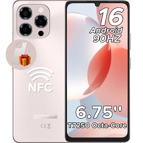 DOOGEE Note 58 Pro Or Smartphone, 32Go/256Go,6.75" 90Hz, Android 16,6250mAh,16MP NFC